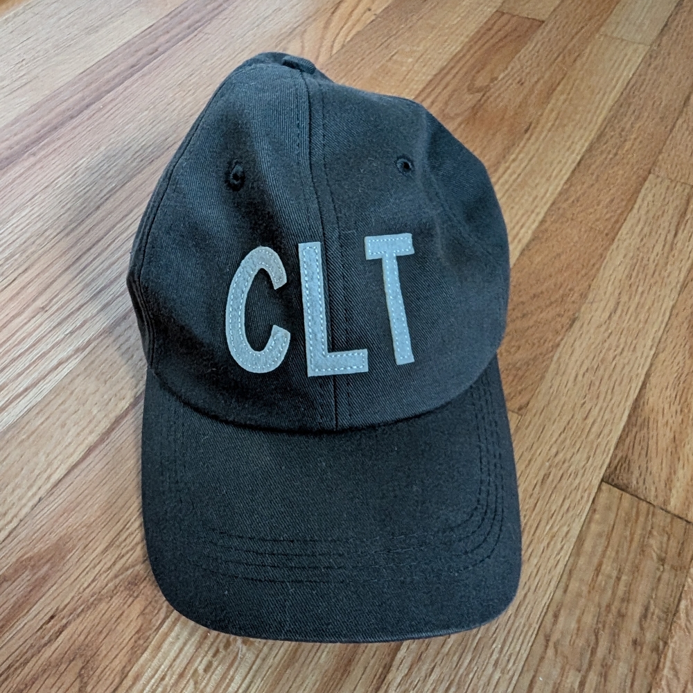 Black Baseball Cap with CLT Letters